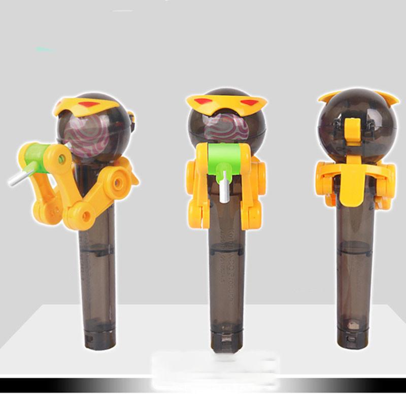 Adorable Kids Creative Eating Robot Lollipops Holder With Playful Stand For Baby Gifts