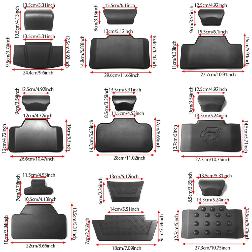 9 Stil Motorrad Sozius Rückenlehne Rückenpolster Universell Selbstklebend Stoßfest Moto Heck Top Case Box Gepäckpolster