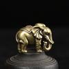 Mini Blessed Elephan Miniatures Retro Copper Animal Sculpture Lucky Elephant Statue  Office