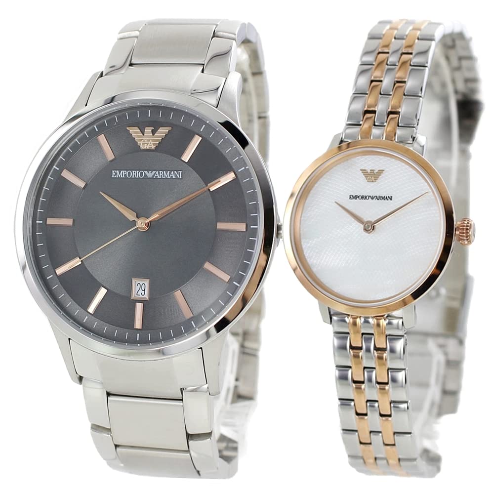

EMPORIO ARMANI Pair Watch Storage Box Stainless Steel [Emporio Armani] Men s Women s [Item]