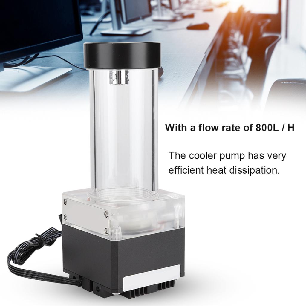 PUB FS6PD 17 Aluminum Anode PMMA POM Computer Water Cooled Integrated Water Pump(Black )