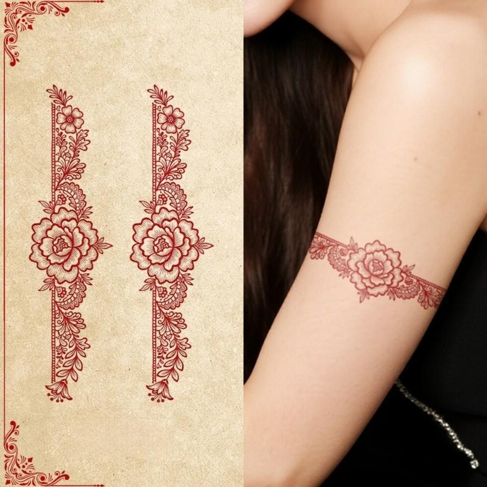 Indie Mehndi Květina Henna Dočasné Tetování Falešná Body Art Nálepka Ženy/Dáma/Dívka