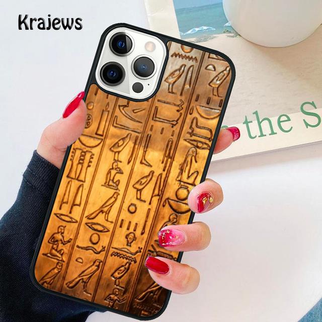 Ancient Egyptian Hieroglyphic soft Phone Case Cover For iPhone 17 Air 16 15 14 plus 11 12 13 pro max coque Fundas