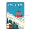 Alpen Österreich Schweiz Metallplakette Poster Erstellen Erstellen Wand Höhle Gedruckt Gestaltung Blechschild Poster