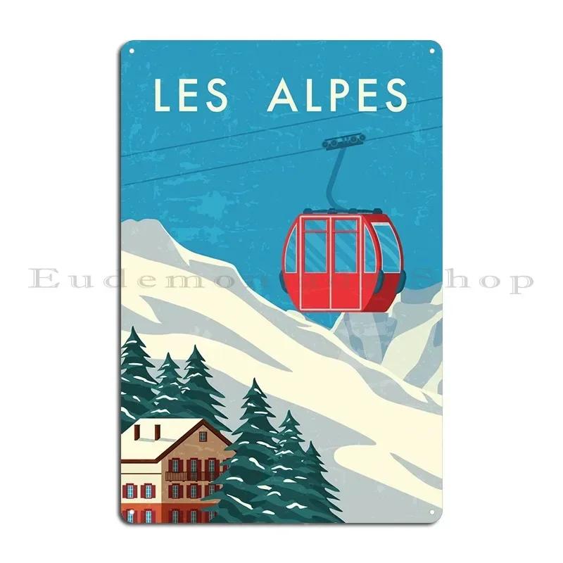 Alps Austria Switzerland Metal Plaque Poster Create Create Wall Cave Printed Designing Tin Sign Poster 20x30cm(7.8x11.8inch)