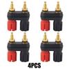 Speaker Binding Post Terminal Power Amplifier 2 Way Banana Plug Jack (4PCS)