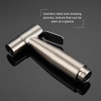 304 Stainless Steel Toilet Flushing Spray Gun, Bathroom Toilet Water Spray Gun, Water Spray Gun for Flushing, Bathroom Spray Gun