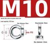 Marine Grade Zinc-Plated Hardened Carbon Steel Lifting Eye Bolt with Nut, Round Ring, Extended Thread, M6 M8 M20