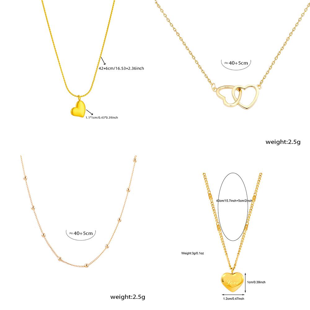 DIEYURO 316L Stainless Steel Simple Heart Love Circular Tassel Necklace Lady Trend Fashion Clavicle Chain Jewelry Glamorous Gift