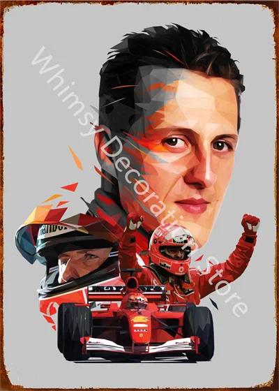 Vintage Classic Sports Car Racing F Car Metal Tin Signs Ratro Plate Home Bar Pub Garage Spark Plug Decorative Plaques Cuadros