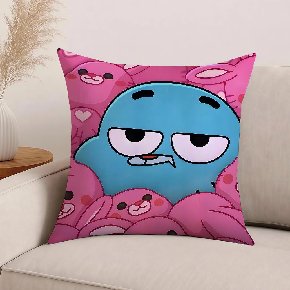 Cartoon The A-Amazing W-World Of G-Gumball Pillow Case Office Cushions Suitable For Sofa Car Bedroom Decorative Cushion Cover