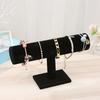 Velvet Single-Layer Bracelet Display Stand Watch Holder Tray Portable Jewelry Organizer Rack for Street Vendor Stall Countertop