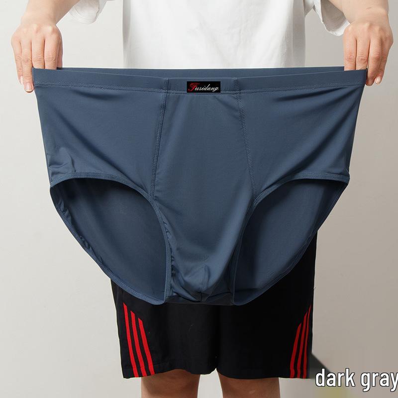 Ice Silk Plus Size Men's Quick-Dry Breathable Summer Briefs