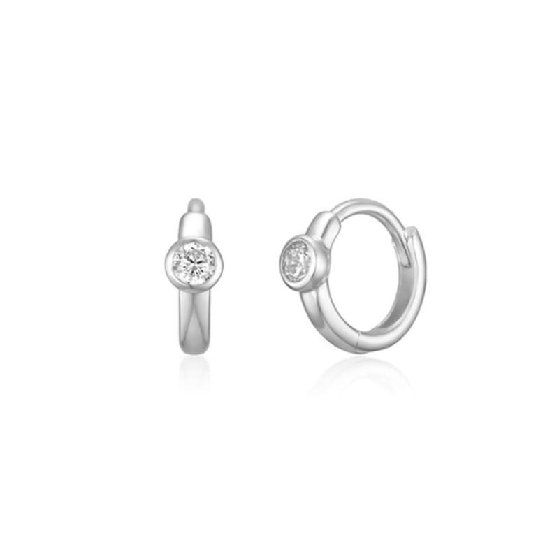 LUNNE 14k Diamond Essential Bezel One-Touch Earrings (14k Gold) #LCE10