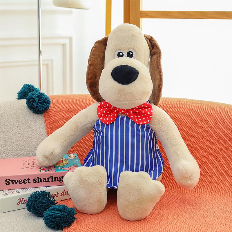 Head dog doll bow tie puppy plush toy dressing chef dog doll sofa pillow sleeping pillow