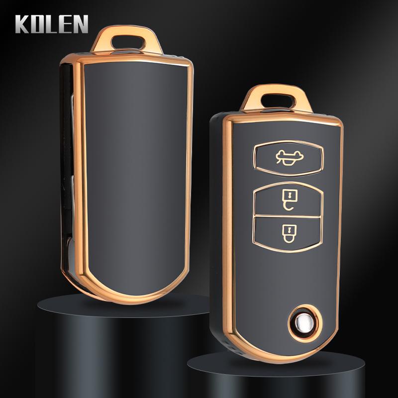 Fashion Tpu Flip Car Key Case Shell Cover Fob For Mazda 3 5 6 Series M6 Rx8 Mx5 2 3 Buttons Smart Keyless Protector Accessories