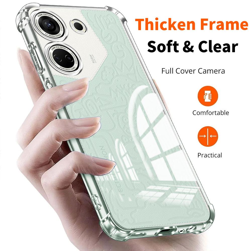 Shockproof Clear Phone Case For Tecno Camon 20 Pro 4G 20Pro 5G Case Soft Silicone Bumper For Tecno Camon 20 20s Pro Cover Fundas