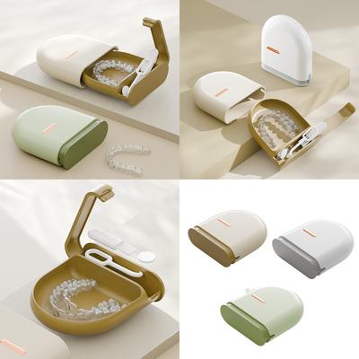 Travel Friendly Clear Aligner Holder Hygienic Retainer Storage Case Sturdy ABS Materials Braces Organizers Container