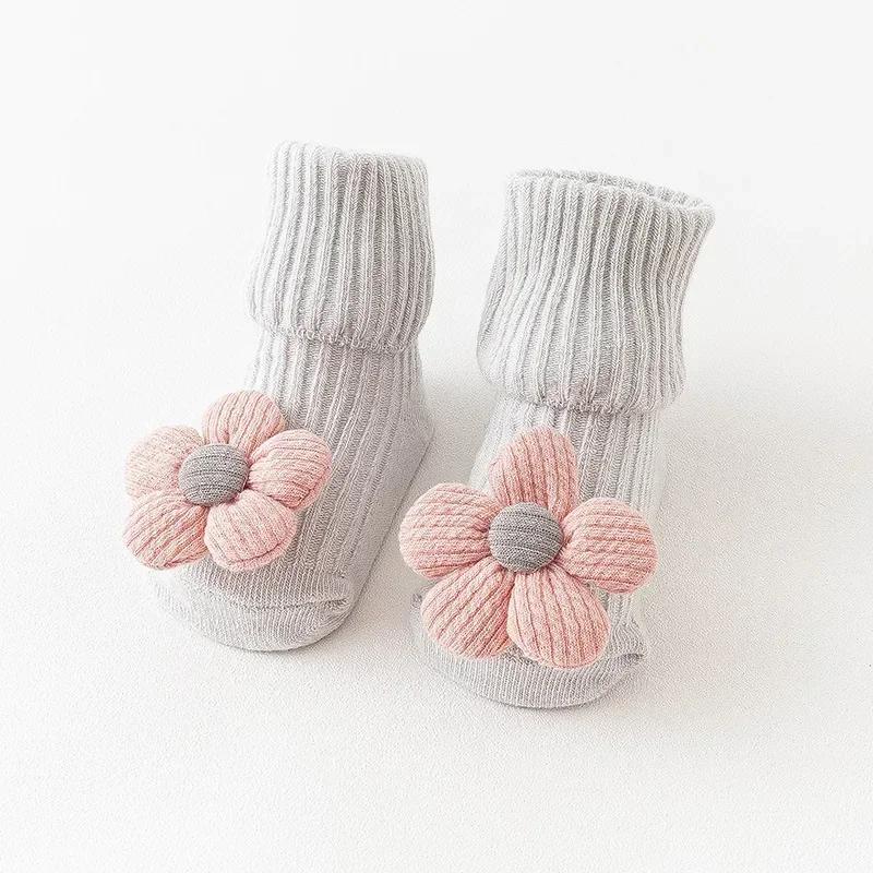 New Summer Thin Cute Cartoon Baby 3D Doll Socks Cotton Rubber Anti-slip Floor Socks for Newborn Infant Toddler Socks