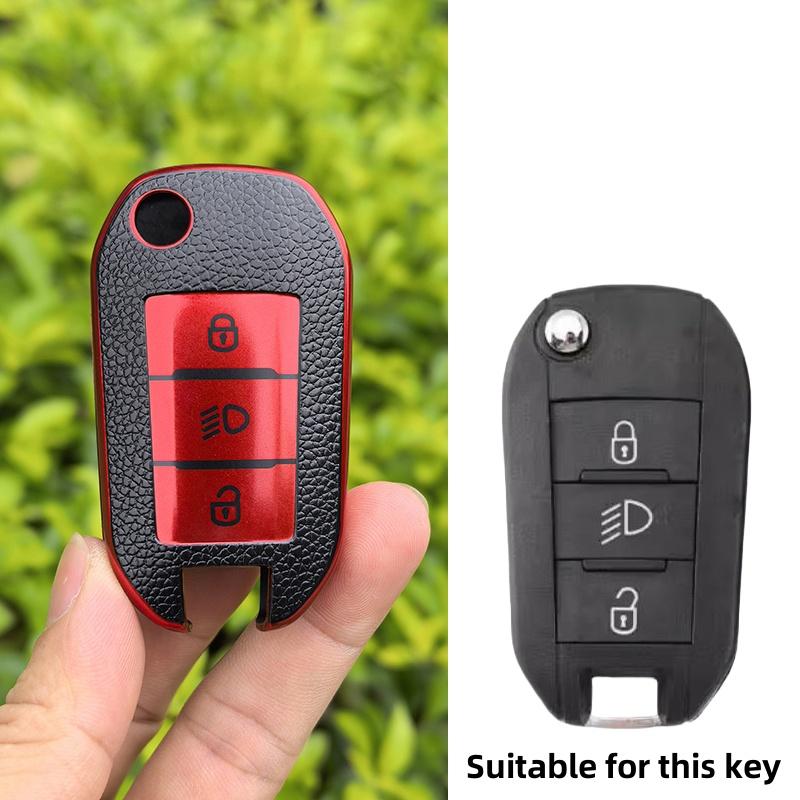 New TPU Car Flip Key Case Cover Shell For Peugeot 208 308 408 508 2008 3008 4008 5008 For Citroen C3 C4 CACTUS C6 C8 Accessories