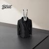 High-quality Pen Holder 3D Printed Suit-Shaped Holder, Creative Business Desk Organizer for Pencils Markers Scissors, Matte Desktop Black Minimalist