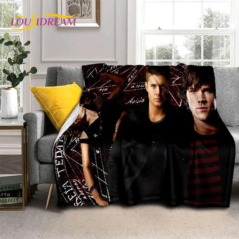 3D Latest Supernatural Dean Sam Soft Flannel Blankets,Throw Blanket Comfortable Blanket for Picnic Beds Sofa Home Bedroom Gift