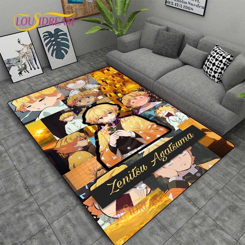 Demon Slayer Japan Cartoon Rug Kitchen Mat Bedroom Door Rug Living Room Carpet Children Game Soft Mat