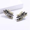 Fashion Jewelry Women 925  Stud Earrings Two Tone Gold Irregular Cocktail Party Earring Vintage Jewelry
