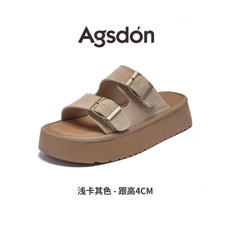 Augusteng Thick-soled Slippers Women's Summer Wear 2025 New Small Soft-soled One-pedal Birkencool Slippers