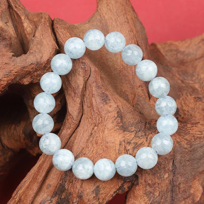 Aquamarine Simple Classic Women's Bracelet - Single Circle Ice Type