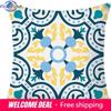 Home Decor Exquisite Blue-Yellow Patterned Throw Pillow Covers Pattern Cushion Cover Suitable For Sofa Bedroom Car Pillow Cover