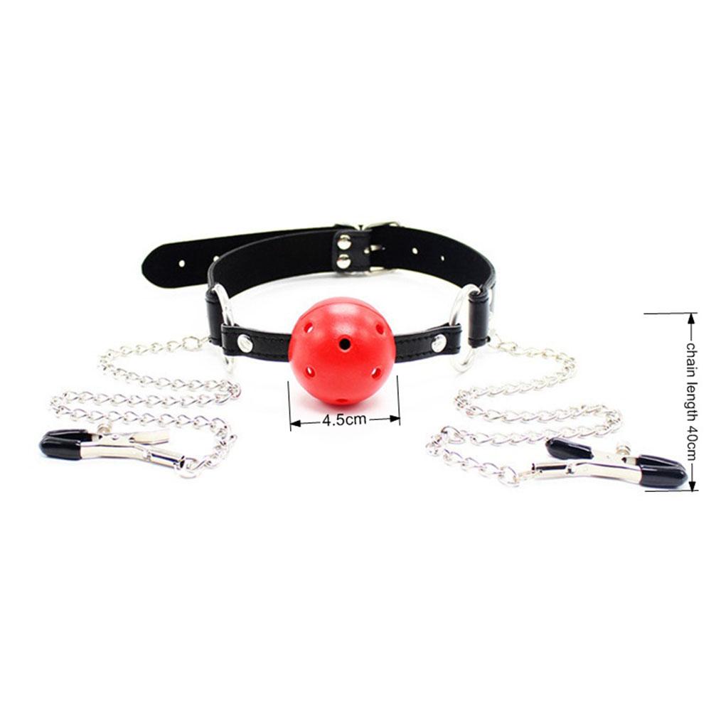 BDSM Ball Gag Oral Fixation stuffed Mouth PU Bondage Boutique Begin Roleplay Slave Submisson Adult Game For Couples Flirting Toy