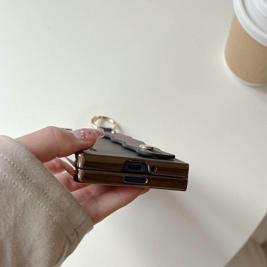 Electroplated Wave Wristband for Samsung Z-Fold 7/6 Folding Case