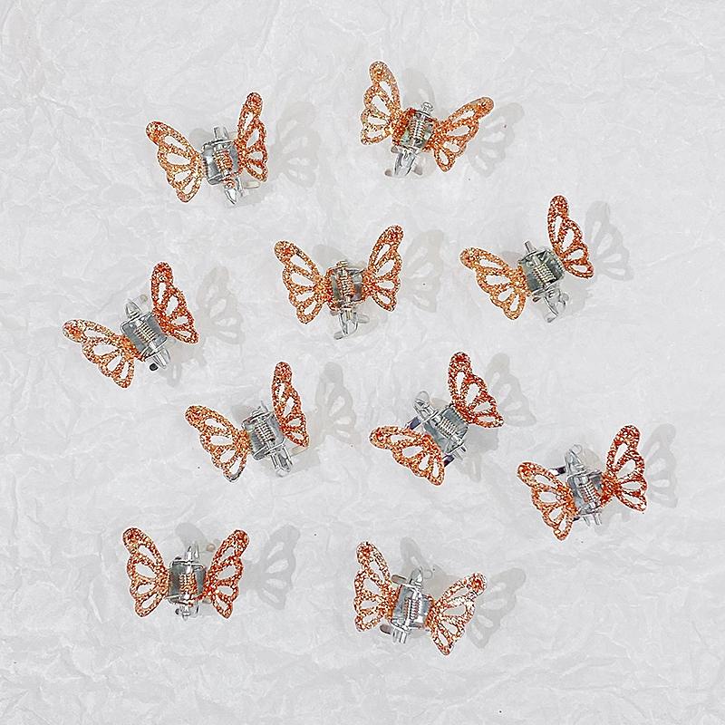 10pcs/set Women Girls Cute Butterfly Shape Small Hair Claws Ponytail Sweet Decorate Hair Clips Hairpins Hair Accessories
