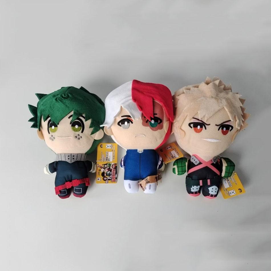 23-25CM My Hero Academia Anime Izuku Midoriya Katsuki Bakugou Shouto Todoroki Plush Pendant Toy Soft Plush Doll Gift