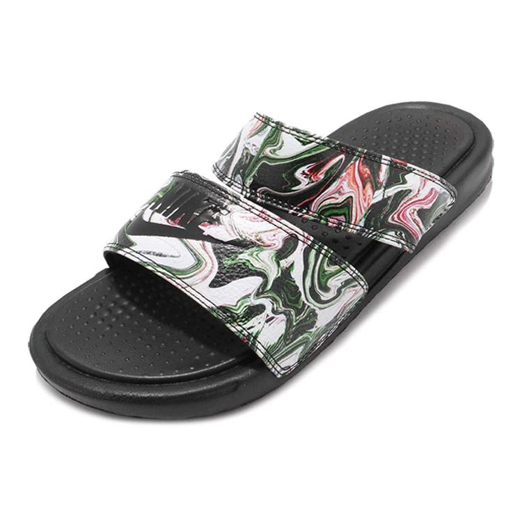 Nike Womens Benassi Duo Ultra Slide 'Black Green Pink' (women's sizes) Black / Black Slide Slippers 819717 003