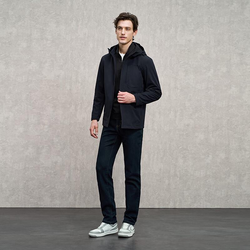 EMZ Men's Autumn/Winter Hooded Windbreaker Jacket