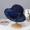Letní prodyšný krajkový sluneční klobouk dámský síťovaný květináčový klobouk sluneční klobouk módní univerzální zvlněný top hat
