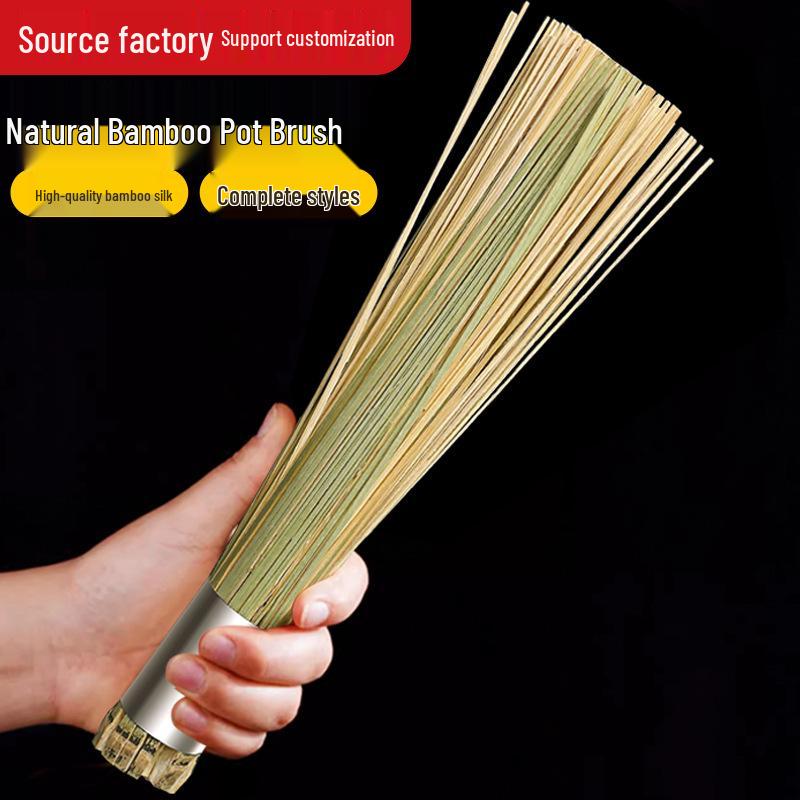 

Бамбуковая щетка для посуды и кастрюль - Инструмент для уборки кухни Bamboo Brush [Steel Ring Version]