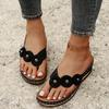Women's Summer New Slippers Women's Three Flower Slippers Platform Flip Flop Flip Flop Beach Flip Flop Women's Sandals