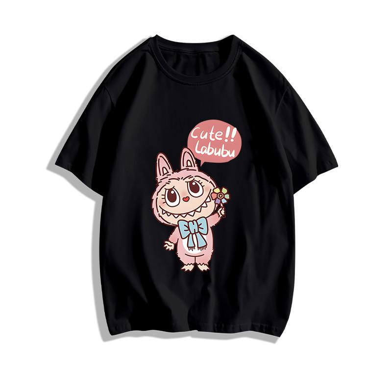 Labubu T-shirt casual short-sleeved round neck unisex casual fashion trend