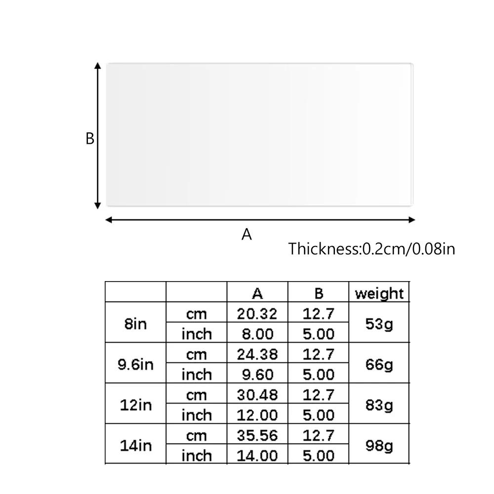 4 Sizes Acrylic Cake Scraper Comb Transparent Cake Decorating Scraper Long Butter Cream Smoother Fondant Smoother Icing Tools