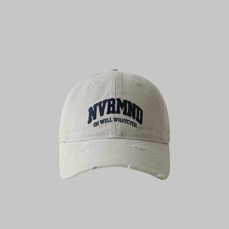 Spring and summer washed alphabet baseball cap female trendy brand neutral worn hip hop hat soft top cap male
