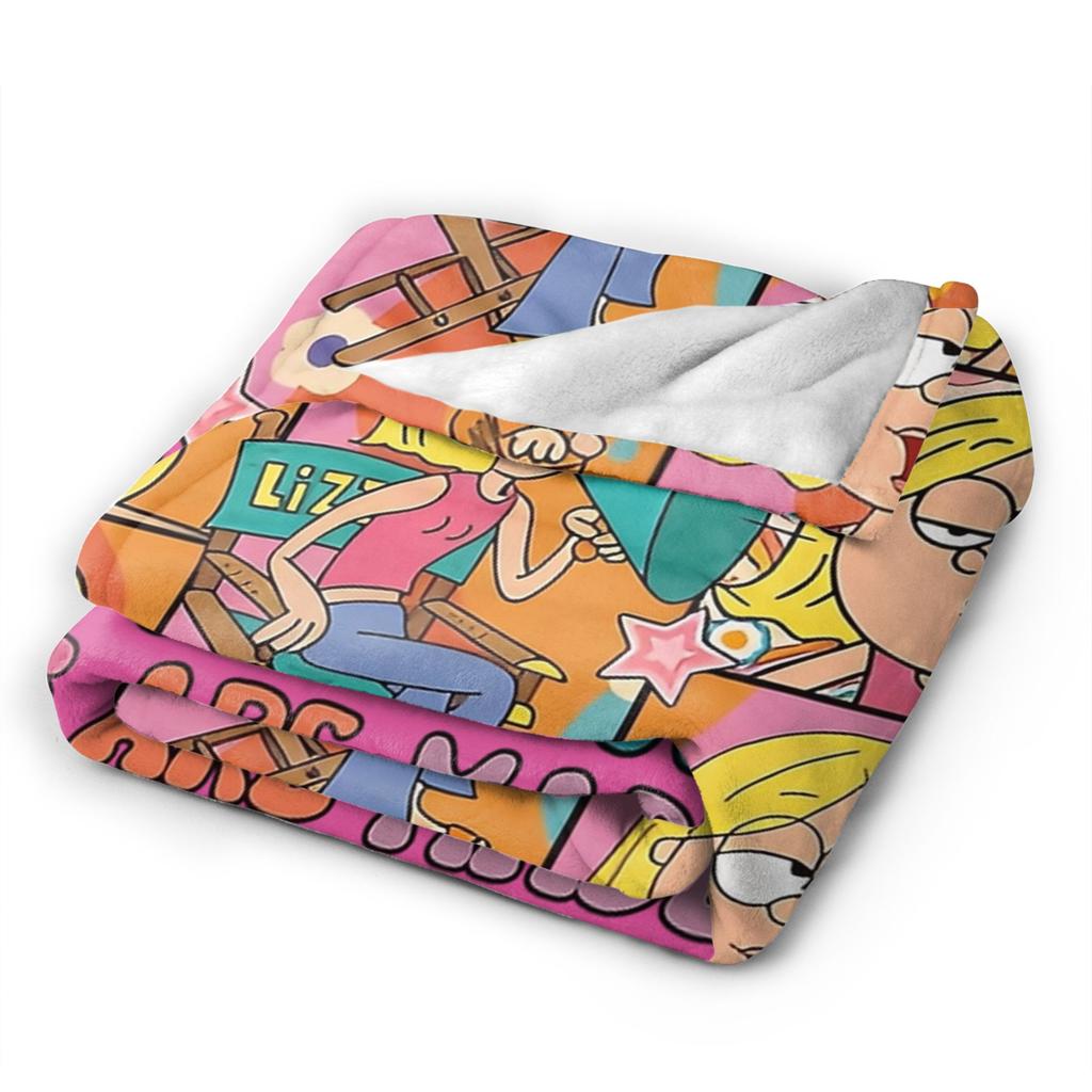 Cartoon Retro Kinder Vintage Komödie Mädchen Lizzie McGuire Strickdecken Wolldecke Bettwäsche Sofa Tagesdecke