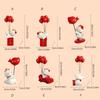 Wealth Attracting Balloon Kitten Figurine, Colorful Resin Desktop Ornament for Home and Offices Desktop Disaplay Ornament
