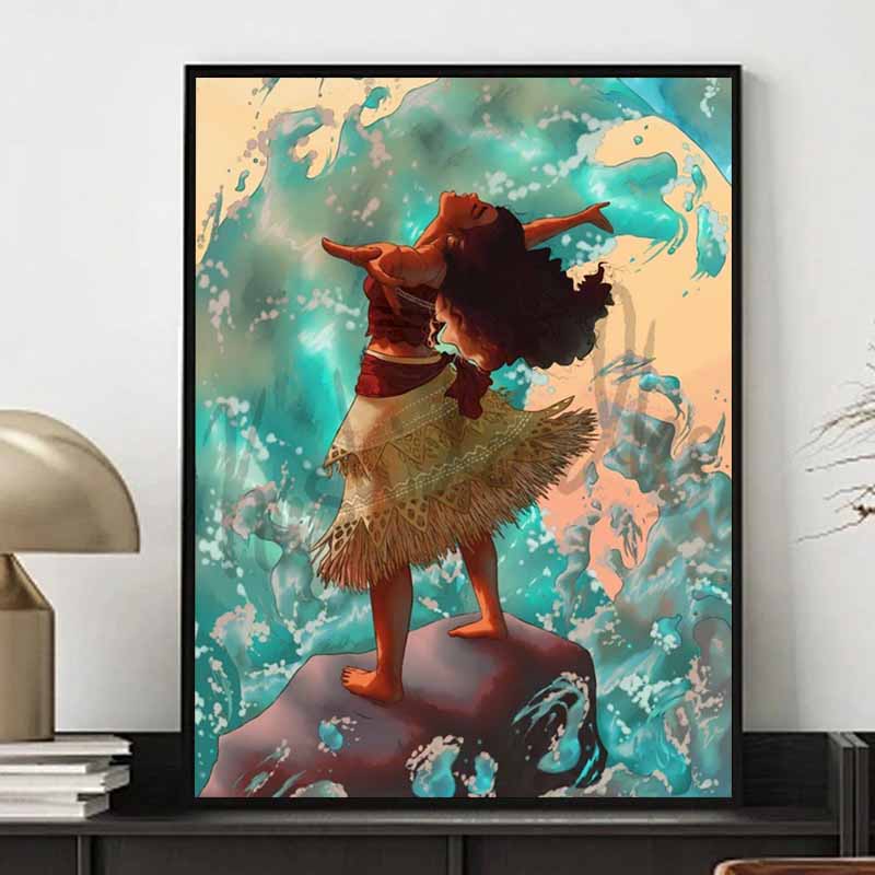 Disney Diamond Painting 5D Diy Moana Illustration Art Mosaic Embroidery Decoration Cross Stitch Gift