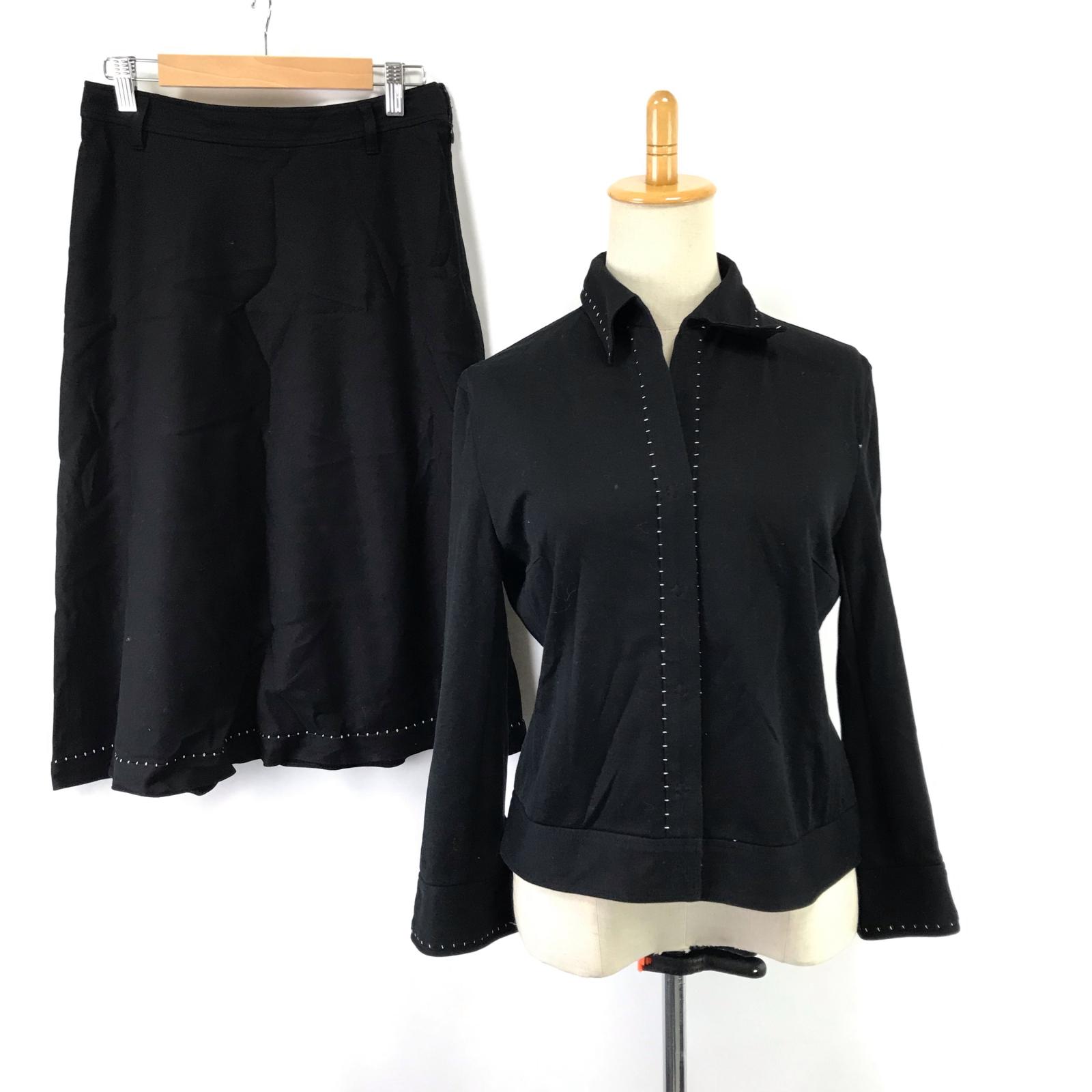 

Костюм-юбка до колена COMME CA DU MODE [M/Женский/Черный] Кнопки(ИСПОЛЬЗОВАЛ)