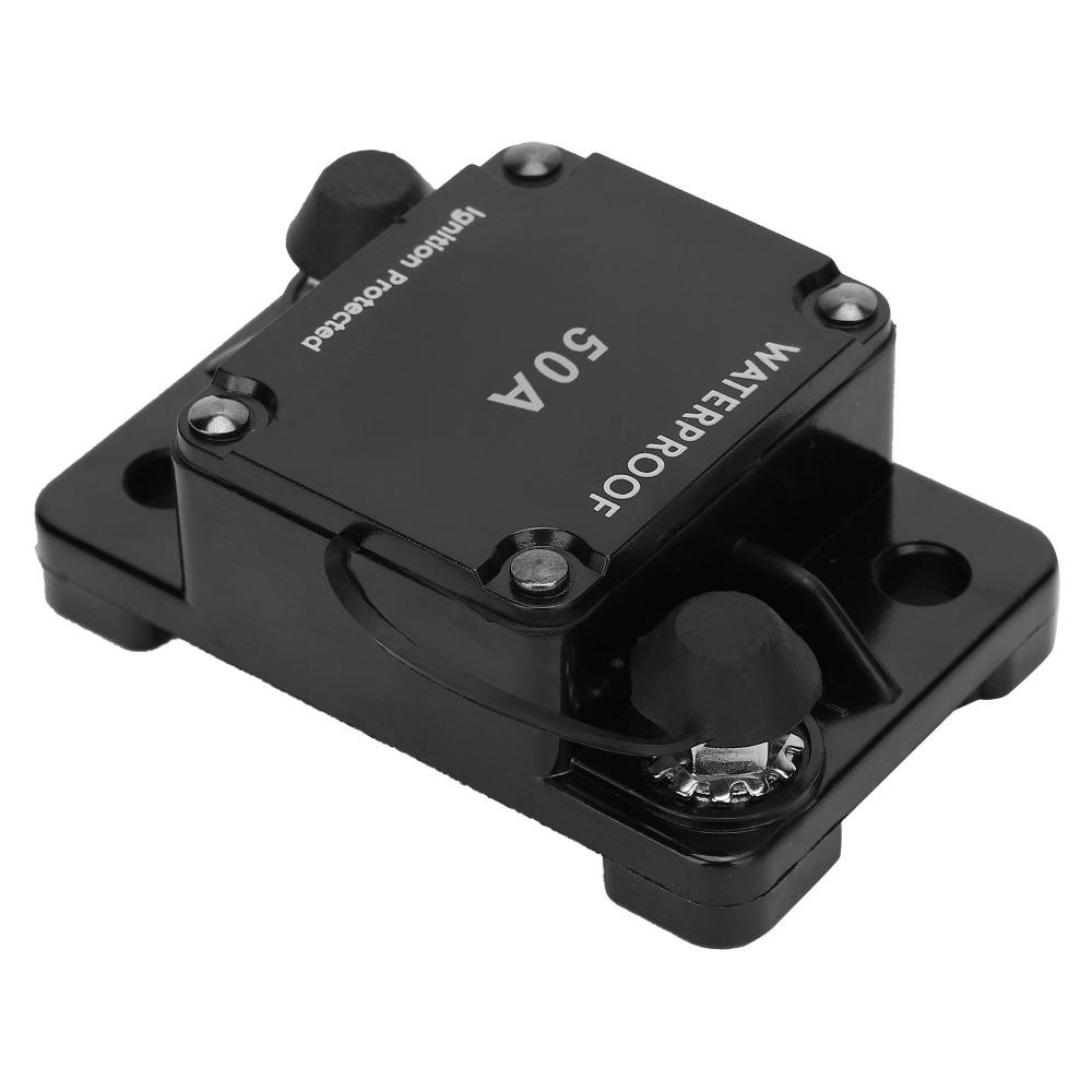 Автоматический выключатель DC12-48V 50A-300A Водонепроницаемый Автоматический держатель предохранителя с автосбросом Автоматический держатель предохранителя Морская лодка 80A