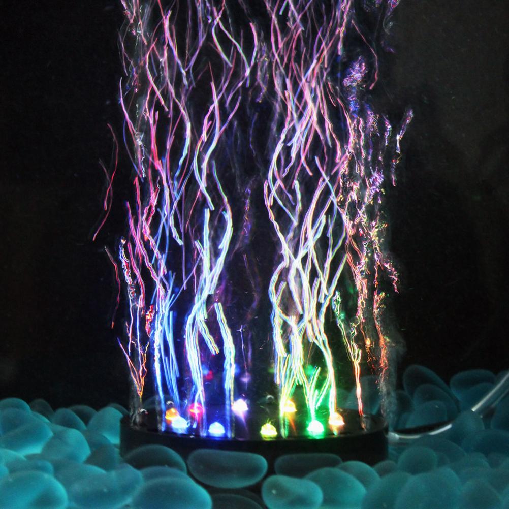 12LED Aquarium Bubble Light Submersible Fish Tank LED Air Bubbler Light Air Bubble Stone Lamp for Turtle Fish Tank