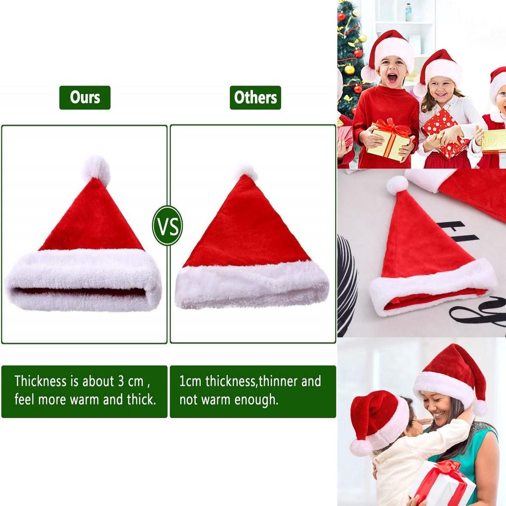 Comfortable Soft Plush Santa Hat For Family Christmas Parties And Celebrations